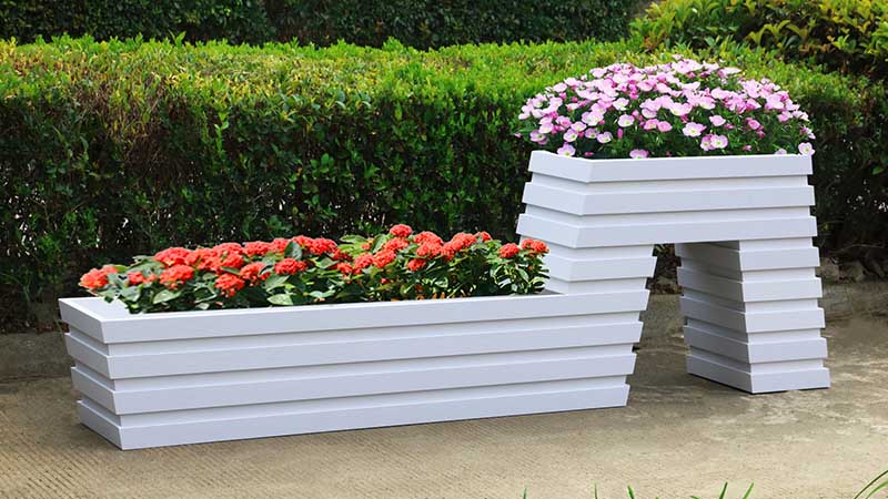 PVC木塑移動(dòng)花箱