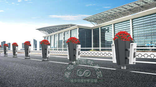 四海升平鍍鋅鋼花箱鐵藝護(hù)欄