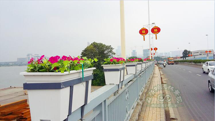 人行天橋花箱綠化的作用