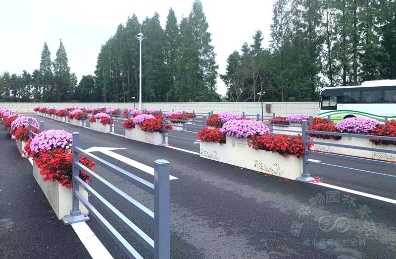 城市道路美妝師--森格物花箱護(hù)欄