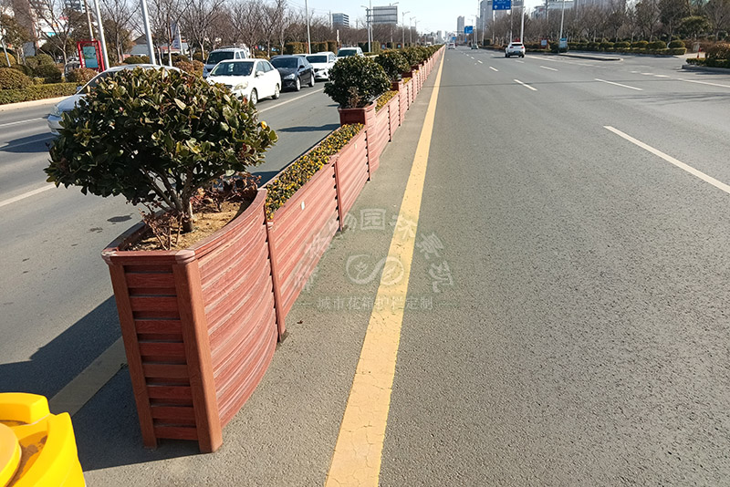 仿木紋鋁合金波紋花箱