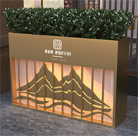 鐵藝山水燈光花箱