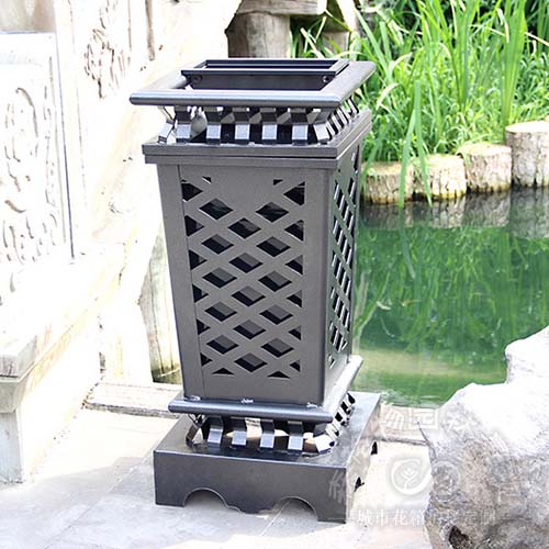 高檔別墅復古垃圾桶果皮箱