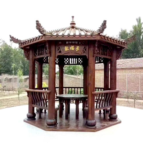 防腐木仿古八角涼亭
