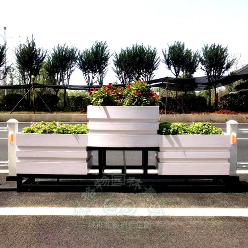 方形圓弧PVC花箱護(hù)欄