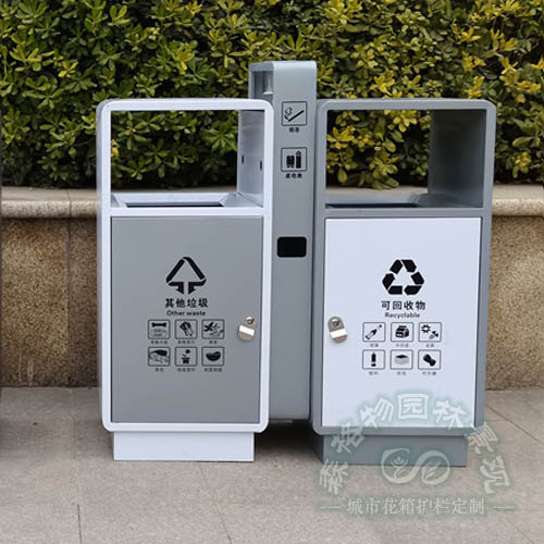 戶外不銹鋼垃圾桶雙桶