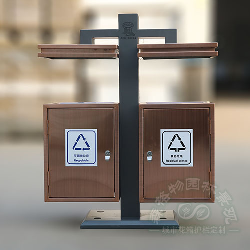 不銹鋼雙分類垃圾箱