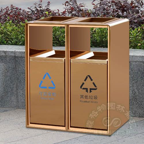 電鍍不銹鋼環(huán)衛(wèi)垃圾箱