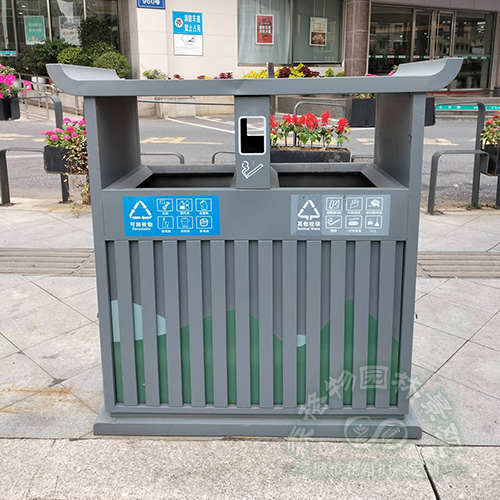 不銹鋼雙分類景觀垃圾桶