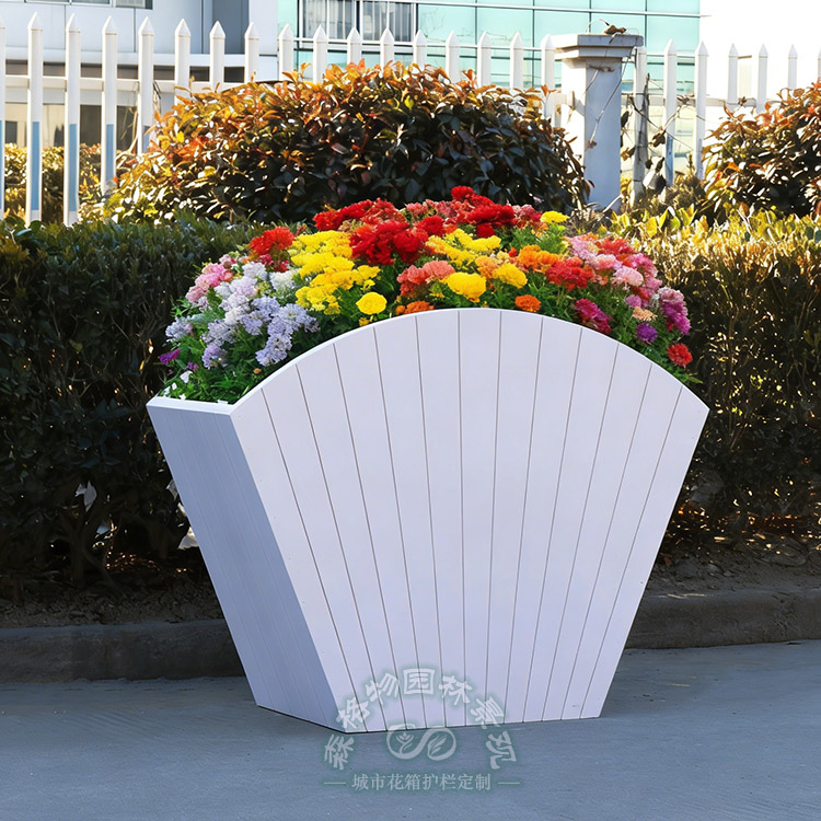 連云港白色扇形pvc花箱