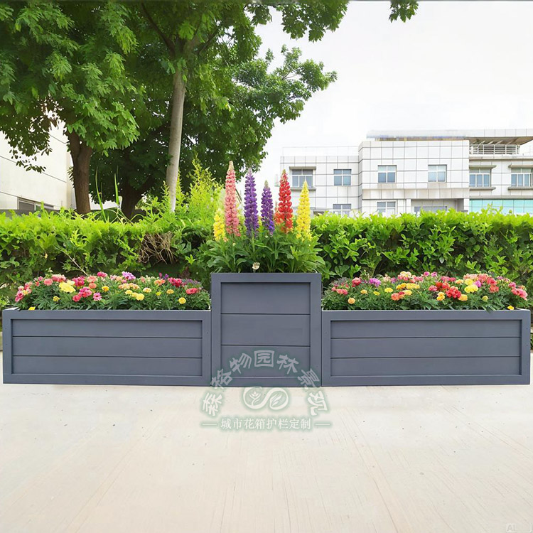 萊蕪高低組合道路PVC花箱