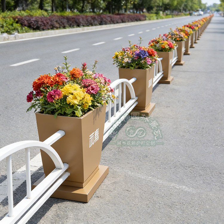 紹興現(xiàn)代城市道路花箱護(hù)欄
